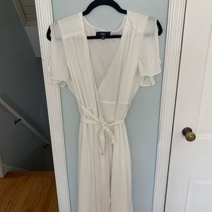 White wrap dress